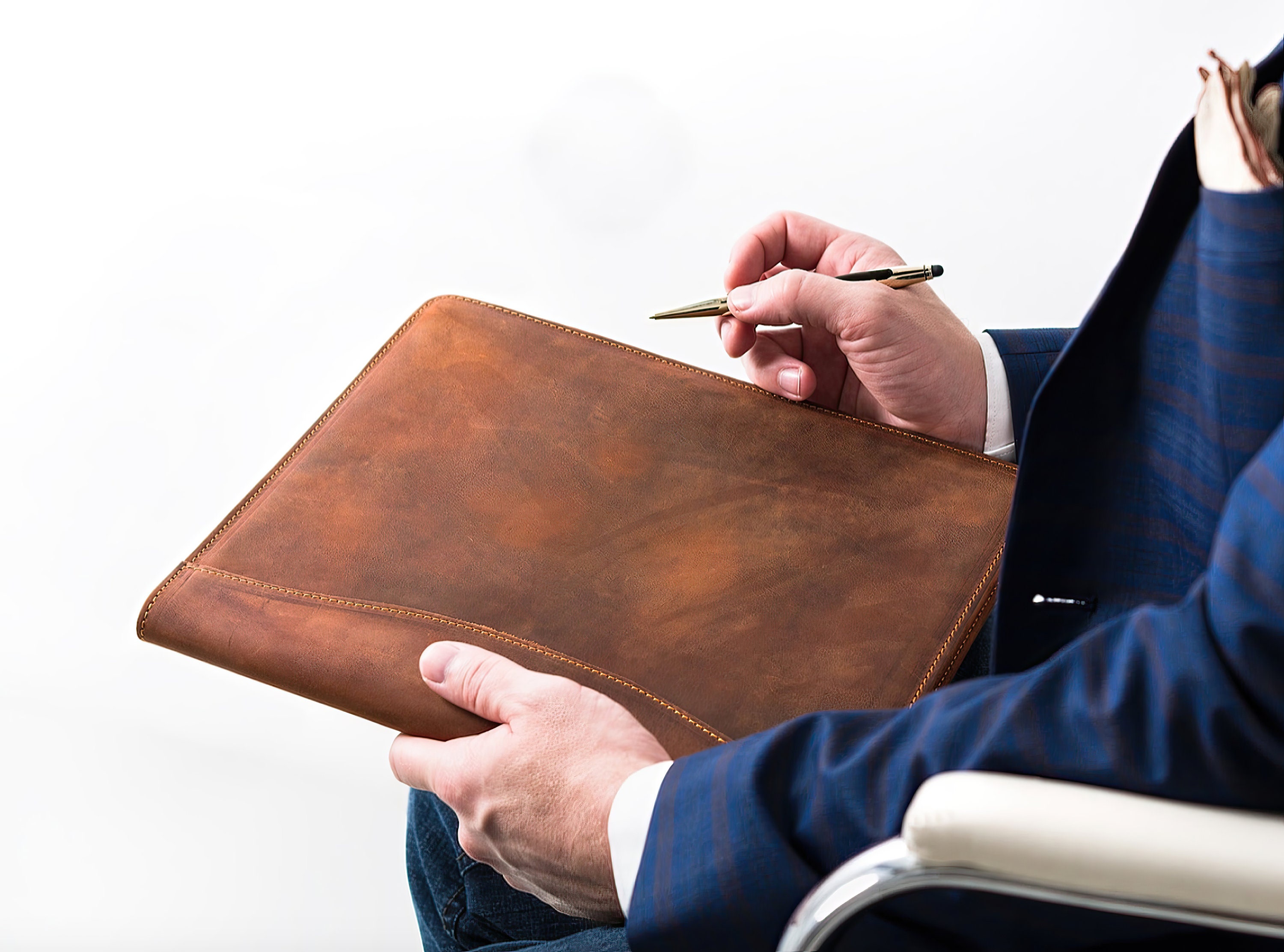 Custom Leather Portfolio Personalized Leather Padfolio Leather