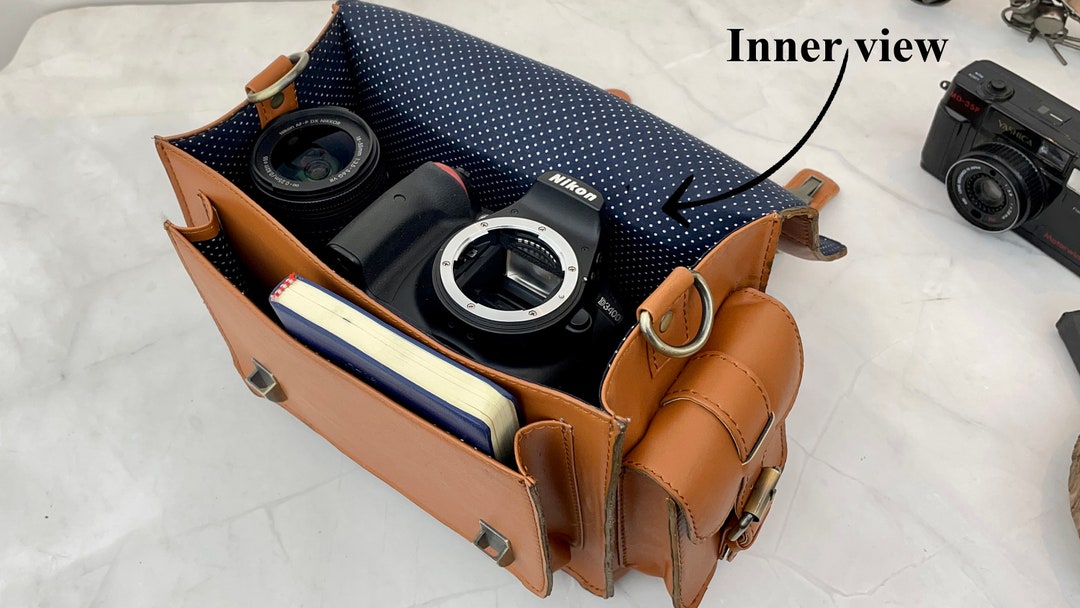 Stylish Camera Bag Leather Camera Bag Large Vintage Camera Etsy