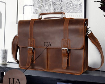 Leather Bag | Leather satchel | Messenger bag | Office bag | Work bag | Travel Satchel Bag | Rustic Bag | Shoulder Bag | document Bag