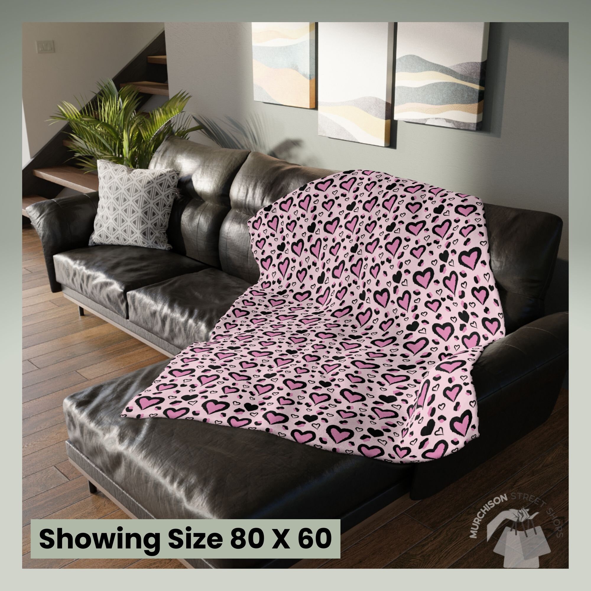 Heartbeat Petals Pink Hooded Blanket