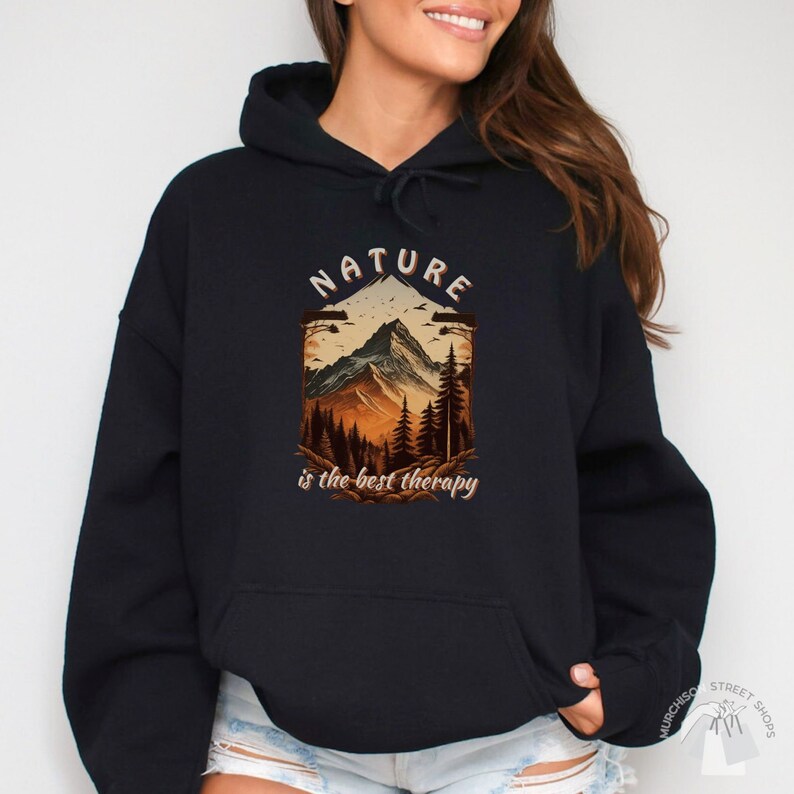 Pullover Forestcore Oversized Adventure Hooded Sweatshirt Camping