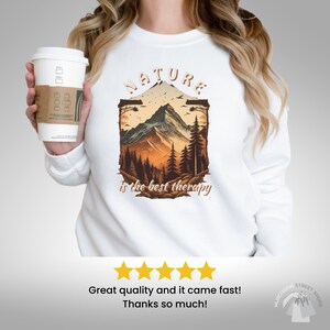Mountain Hoodie Mental Health Hoodie Pullover Forestcore Oversized