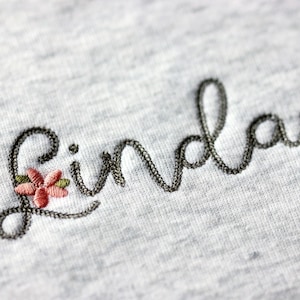 Chain Script Font &quot;Milla&quot; Machine Embroidery Script Font Alphabet 6 mini sizes: 0.5&quot;, 0.75&quot;, 1&quot;, 1.25&quot;,  1.5&quot;, 1.75&quot; BX included 1072