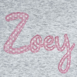 Raggy Applique Font for Machine Embroidery Free Edge Script Alphabet 4 sizes BX included 1052