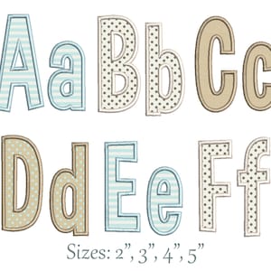 Narrow Applique Font Machine Embroidery Alphabet 4 sizes: 2&quot;, 3&quot;, 4&quot;, 5&quot; BX format is included 1067
