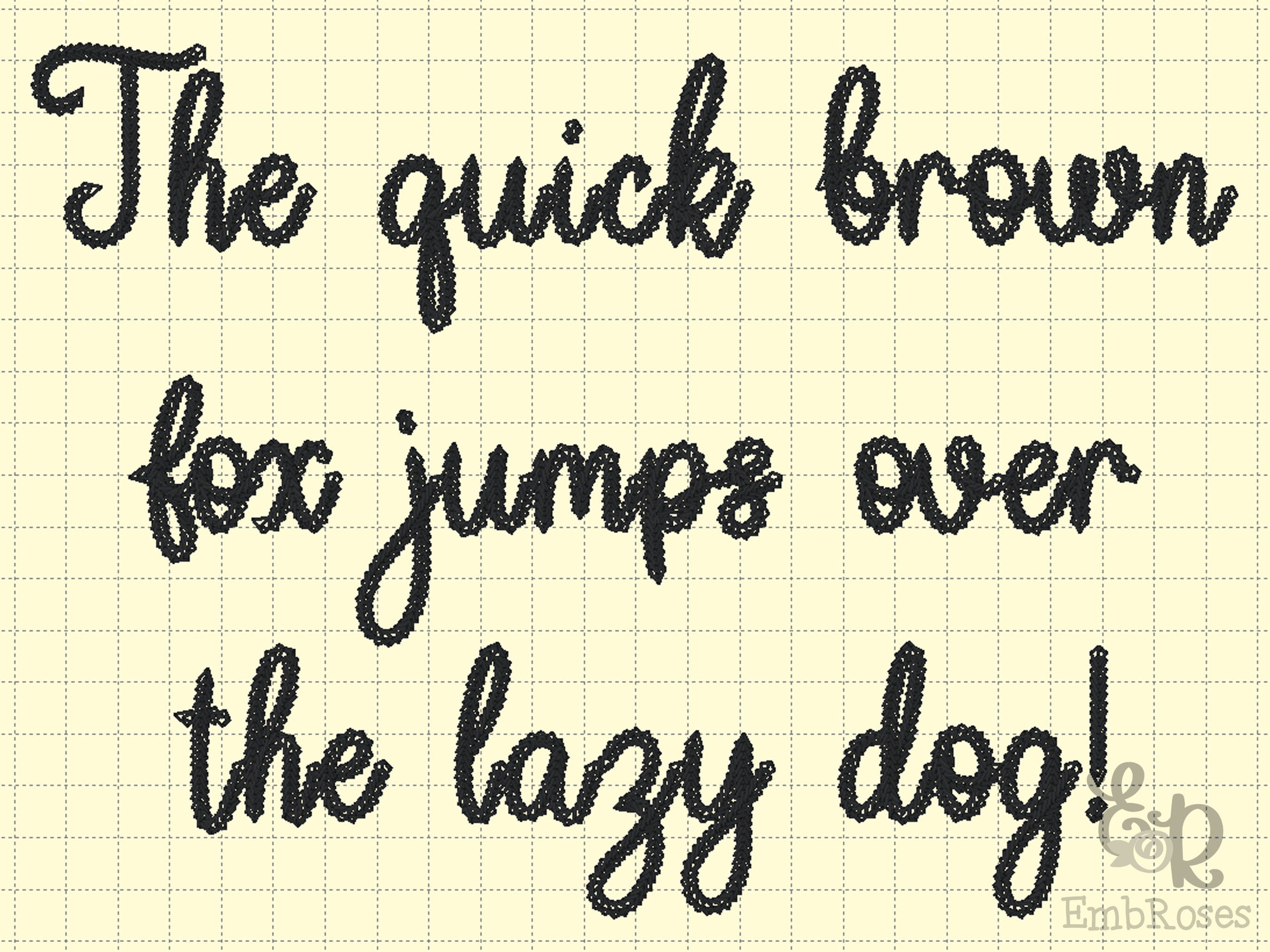 Chain Script Machine Embroidery Font Alphabet 6 Sizes BX Included 1075 ...