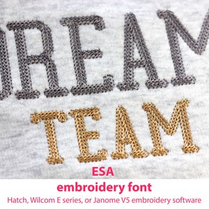 College Wide Chain Machine Embroidery Font Varsity Sport Team Alphabet 5 files 1123ESA