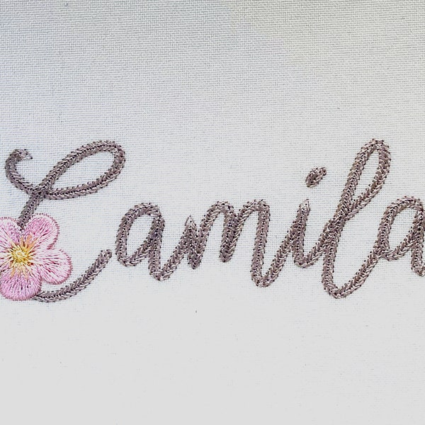 Script Yarn Font Embroidery Etsy