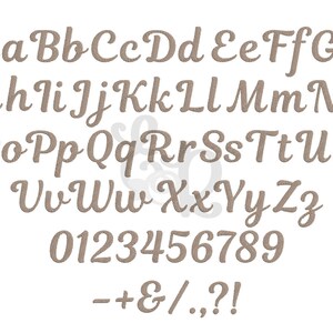 Step Stitch Script for Machine Embroidery Font 5 Sizes: 1", 1.5", 2", 2 ...