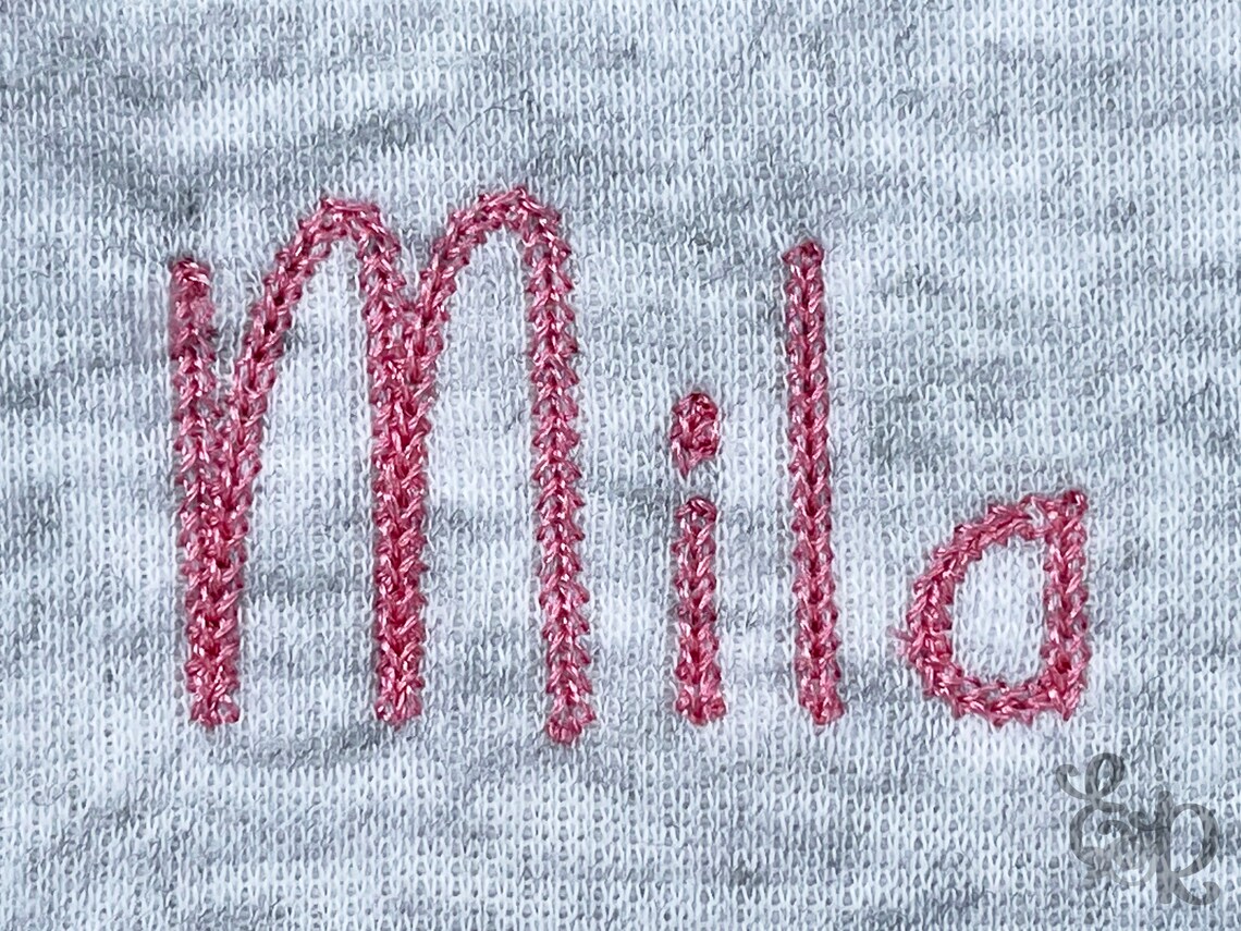 Chain Stitch Font for Machine Embroidery Font Alphabet 5 Mini - Etsy