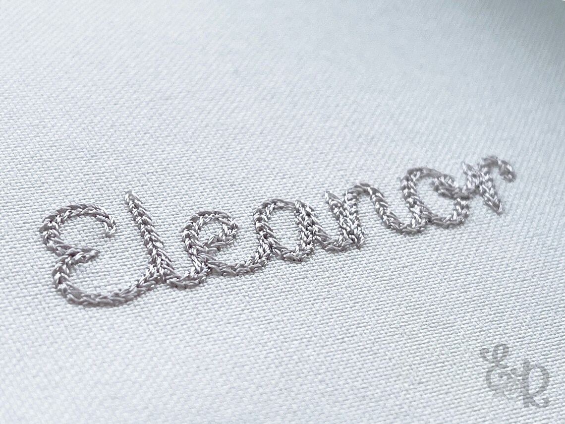 Chain Script #3 Machine Embroidery Font Alphabet 5 Sizes: 0.5