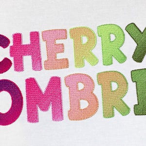 Gradient Font for Machine Embroidery ORDINARY THREADS required Ombre Rainbow Alphabet 6 sizes: 1.5&quot;, 2&quot;, 2.5&quot;, 2.5&quot;, 3&quot;, 3.5&quot;  BX format