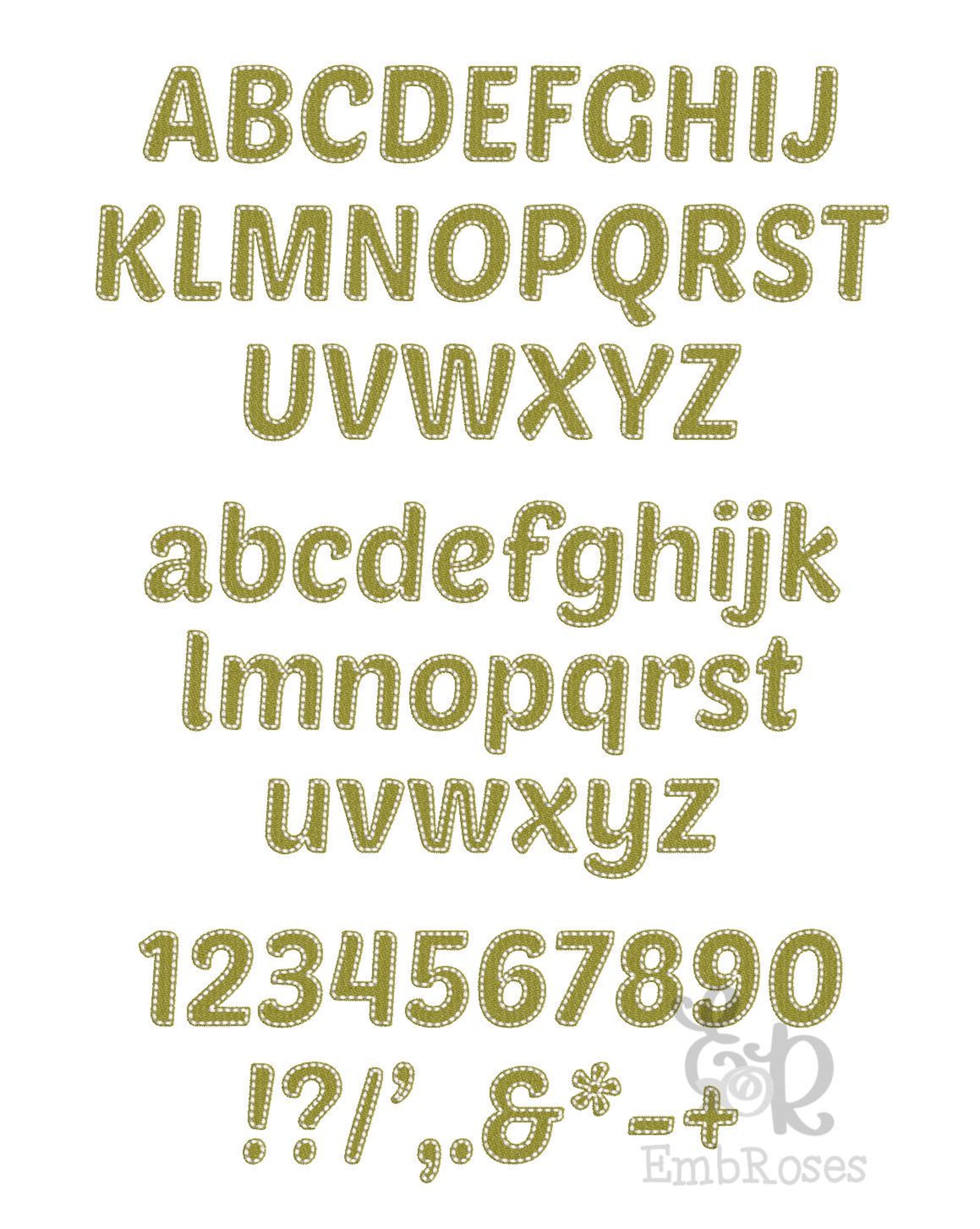 Step Stitch Embroidery Font - Machine Embroidery Alphabet - Filled ...