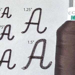 Chain Script #3 Machine Embroidery Font Alphabet 5 Sizes: 0.5", 0.75 ...