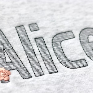 Narrow Sketch Font for Machine Embroidery Weightless Alphabet 5 sizes: 1&quot;, 1.5&quot;, 2&quot;, 3&quot;, 4&quot; BX format included 1095