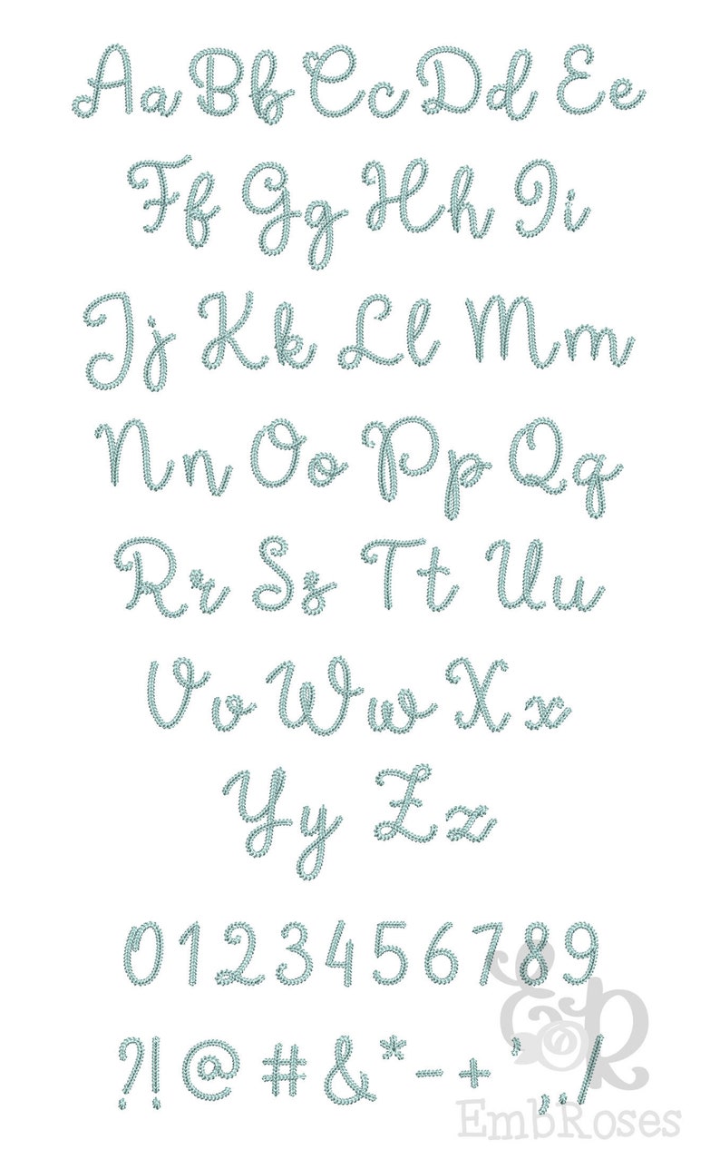 Chain Script Caligraphy Chain Script Font milla Machine Embroidery Script - Etsy