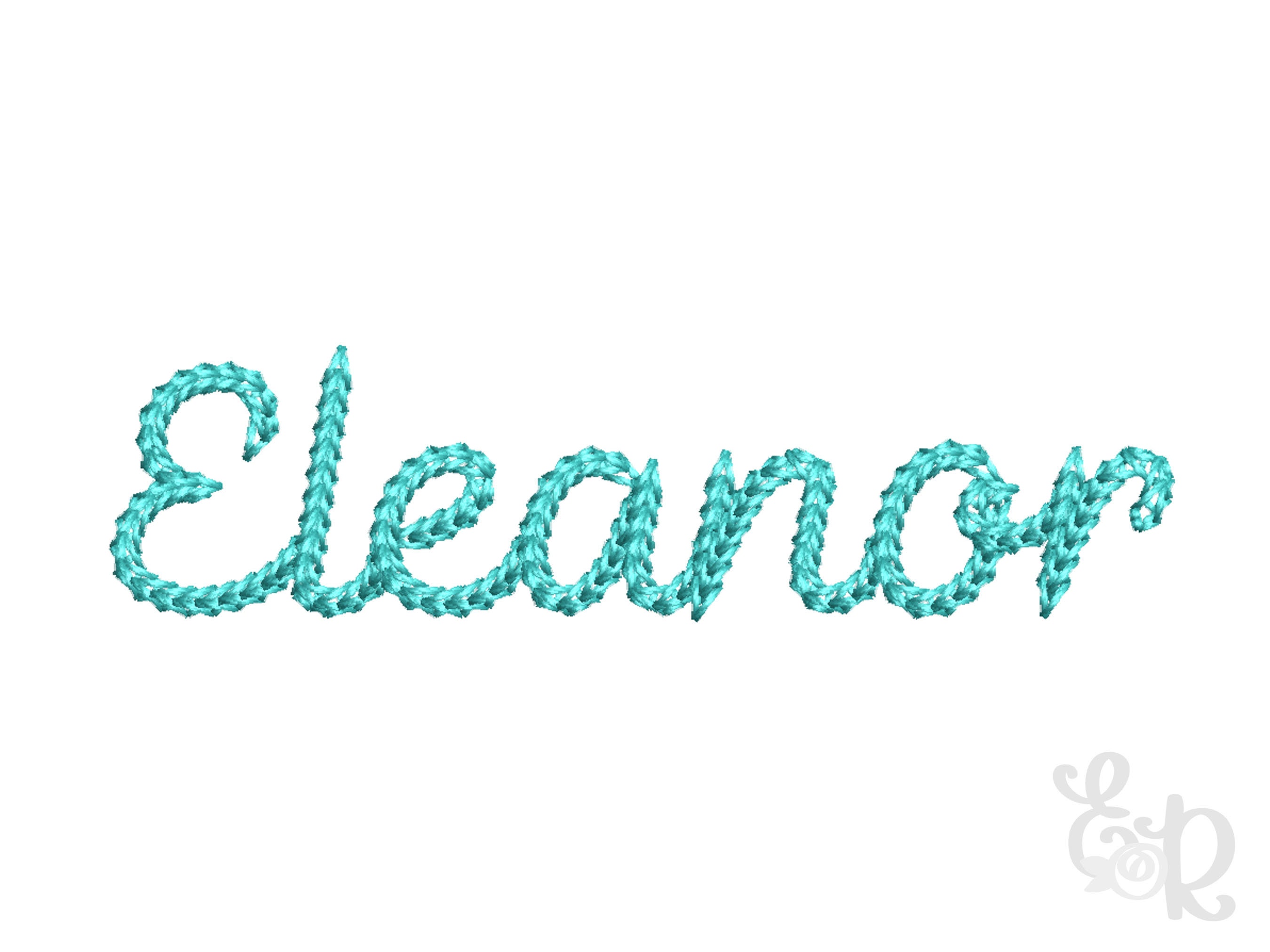 Chain Script 3 Machine Embroidery Font Alphabet 5 Sizes Etsy