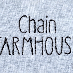 Chain Farmhouse Machine Embroidery Font Alphabet 5 sizes BX included 1001