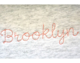 Bean Stitch Font for Machine Embroidery Alphabet 6 sizes: 0.5&quot;, 0.75&quot;, 1&quot;, 1.25&quot;, 1.5&quot;, 1.75&quot; BX included 1070