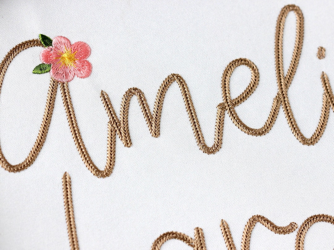 Dense Chain Script #2 Machine Embroidery Font Alphabet 4 Large Sizes: 2 ...