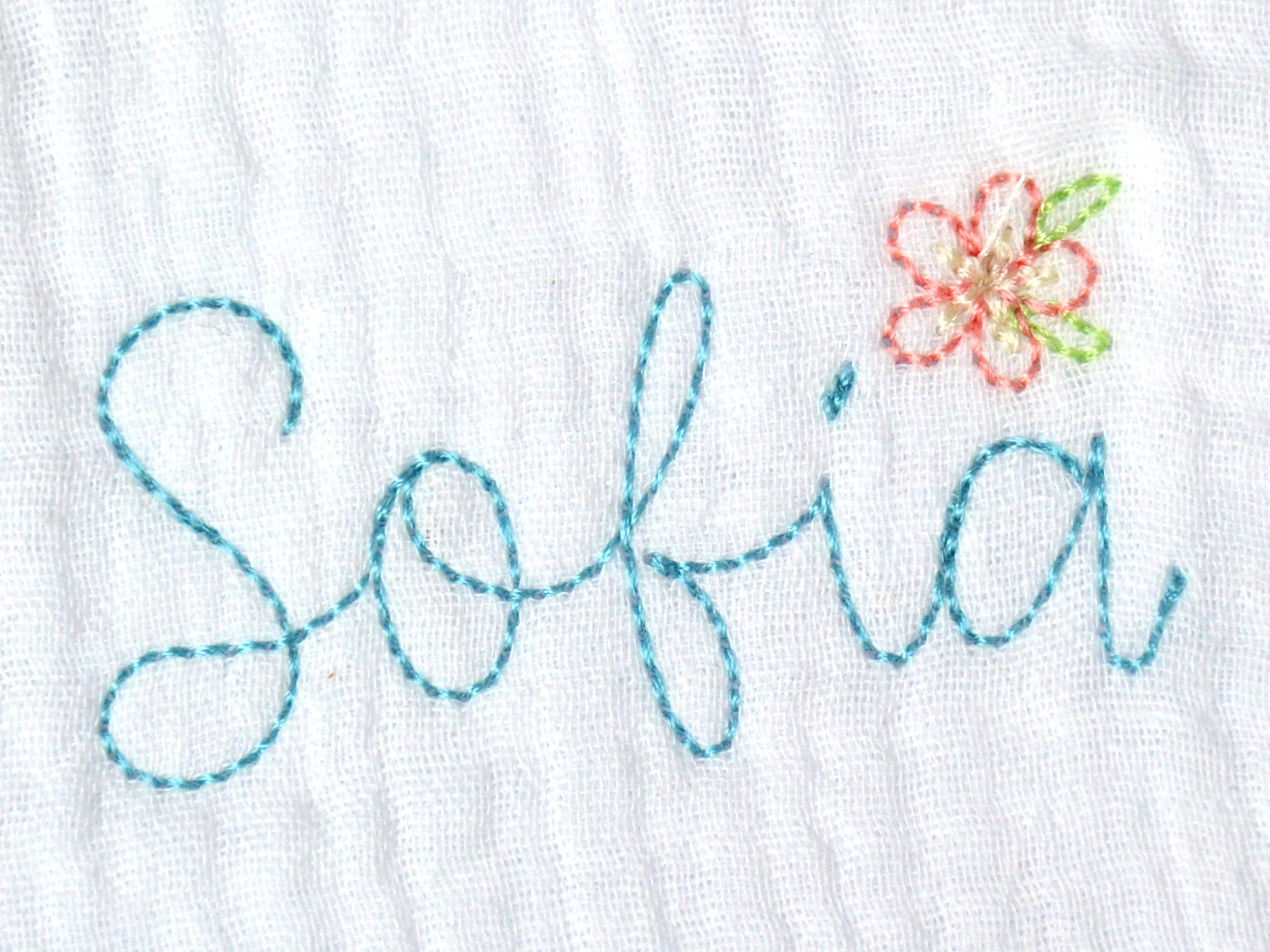 Bean Stitch Font for Machine Embroidery Alphabet 6 sizes: 0.5", 0.75", 1", 1.25", 1.5", 1.75" BX included 1066