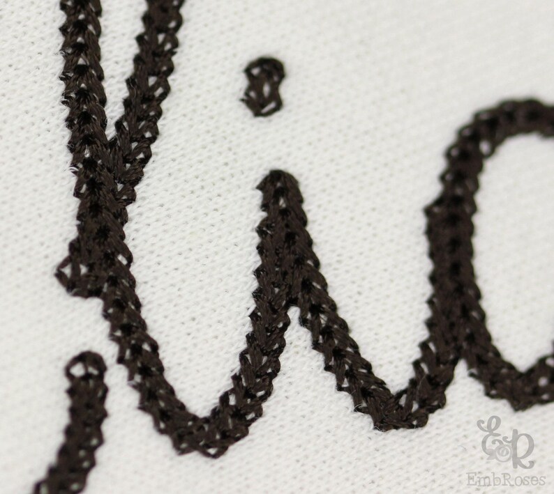 Chain Script Caligraphy ESA Font Dense Chain Script Font for Machine Embroidery Alphabet 3 ...