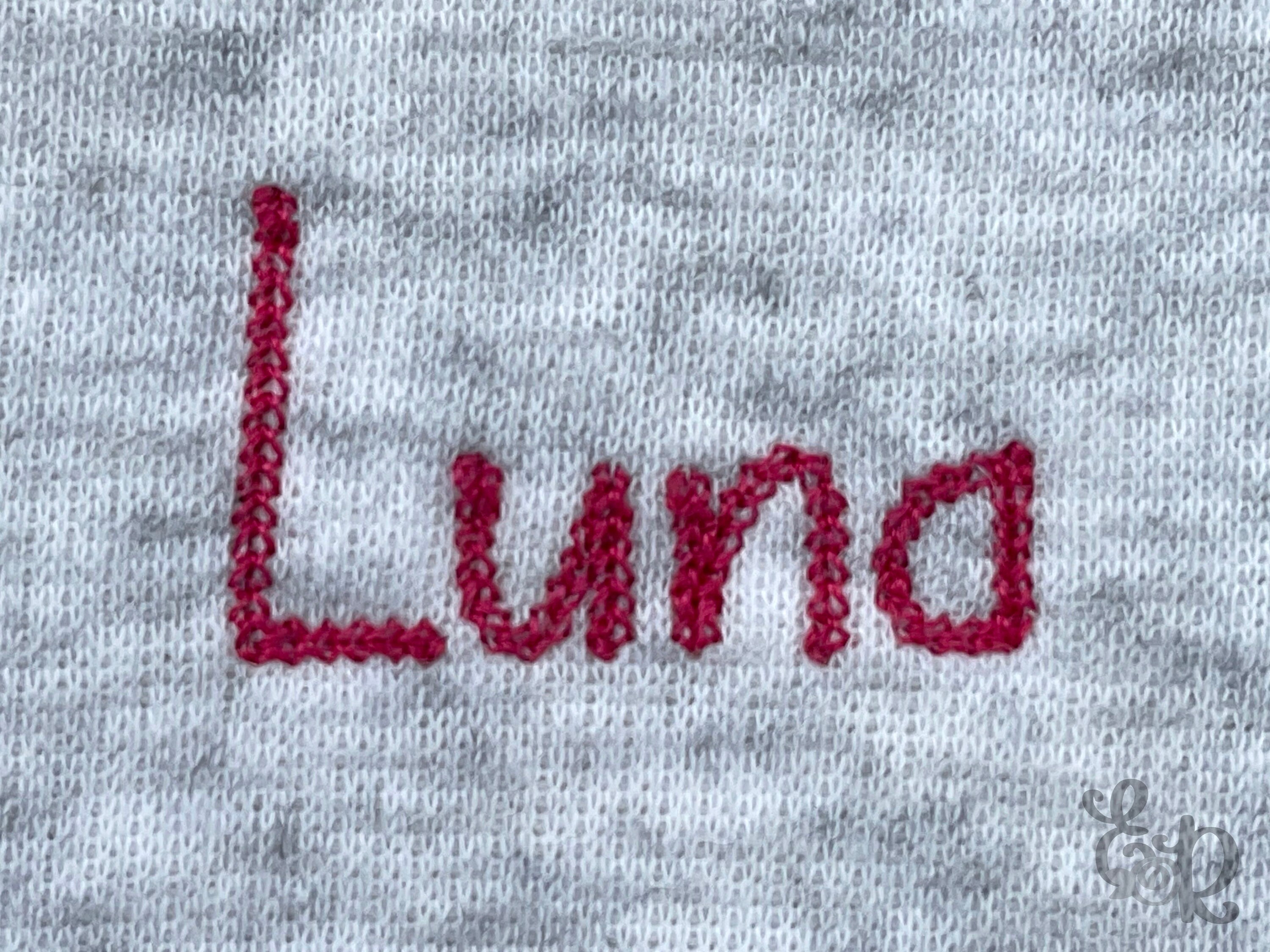 Chain Stitch Font for Machine Embroidery Font Alphabet 5 Mini - Etsy