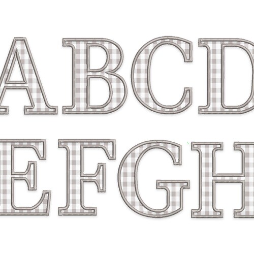 Satin Applique Font Machine Embroidery Alphabet 5 Large Sizes Etsy