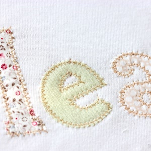 Zigzag Applique Font for Machine Embroidery Alphabet 2&quot;, 3&quot;, 4&quot;, 5&quot;  sizes BX included 1102