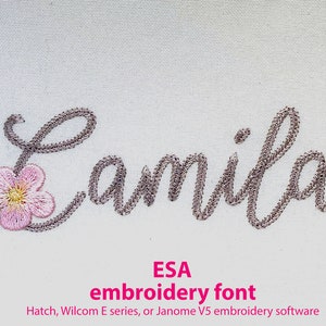 ESA font! Light Chain Script #1 Machine Embroidery Font Alphabet 3 individual sizes 1004 ESA