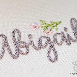 Light Chain Script #2 Machine Embroidery Font Alphabet 6 mini sizes BX included 1005