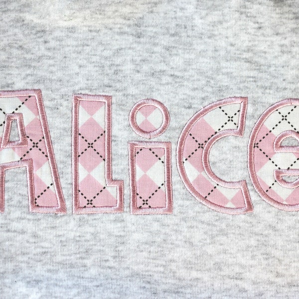 Applique Font for Machine Embroidery Wide Satin Alphabet 5 sizes: 1.5", 2", 3", 4", 5" BX format is included 1025