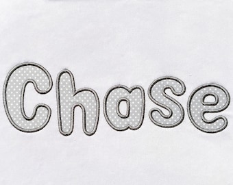 Satin Applique Font Machine Embroidery Alphabet 4 sizes: 2", 3", 4", 5" BX format is included 1045