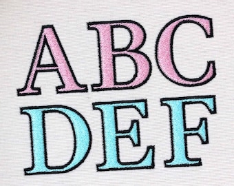 Georgina Satin Stitch Embroidery Font 1