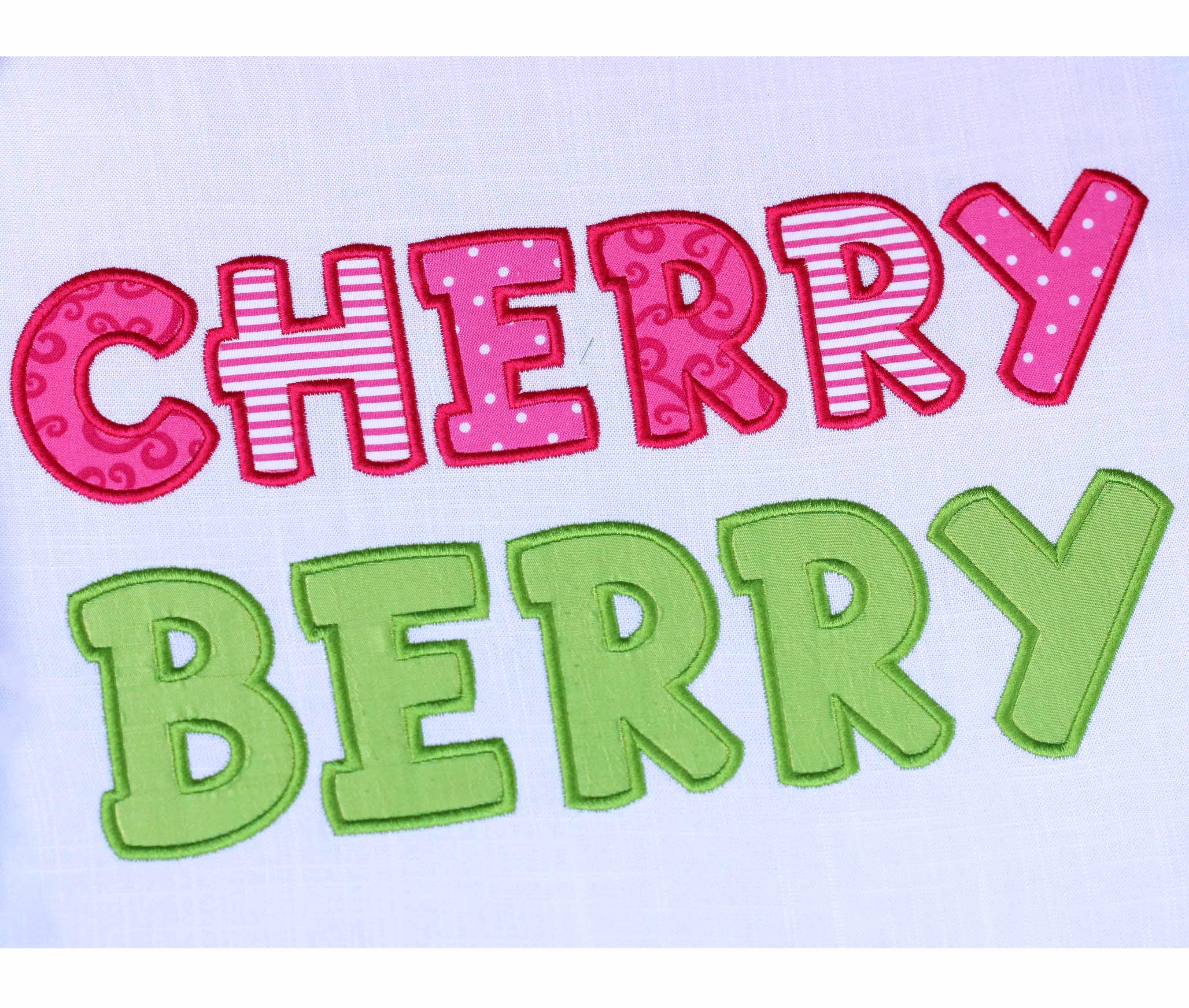 Applique Font for Machine Embroidery Alphabet 2", 2.5", 3", 3.5", 4", 4 ...