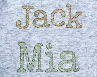Sketch Font for Machine Embroidery Weightless Alphabet 6 sizes: 0.75", 1", 1.5", 2", 2.5", 3" BX format included 1034