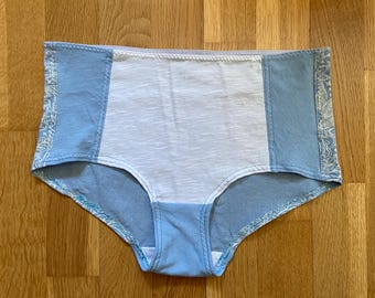 Lounge Underpants Comfortable, Ladies Pantsy Upcycled Fabric, Brief Style Size L, Eco Friendly Underwear for Women, Women Cotton Knickers