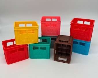 Stapelbare drankkrat voor het opbergen van AA-, AAA-, CR123- en 9V-batterijen - Batterijdispenser, batterijhouder, bierkrat