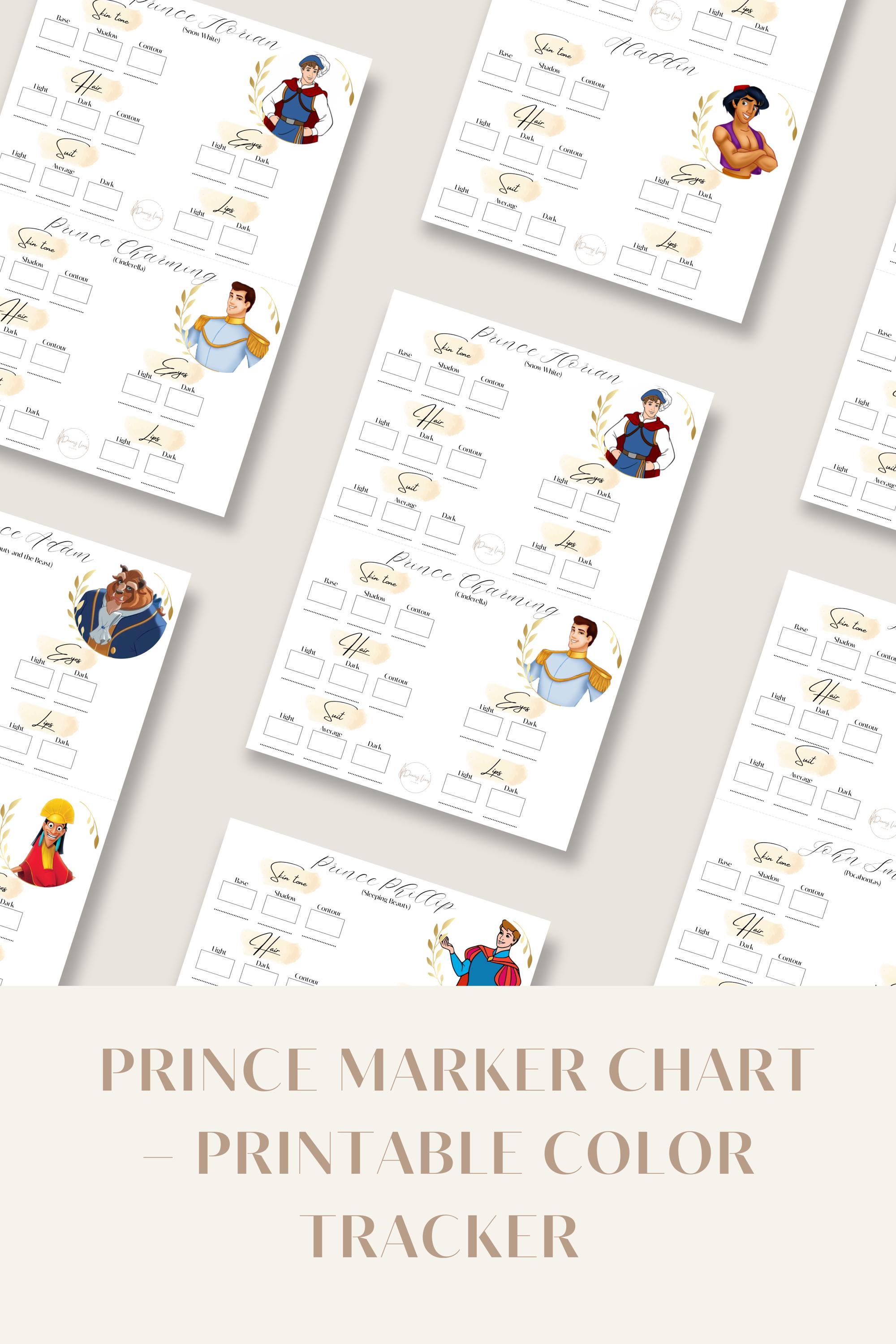 Mega Coloring Tracker Bundle – Track 68 Disney Characters – 4 Printable ...