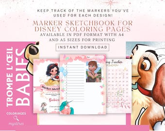 Babies Coloring Book Marker Tracker | A4 A5 Printable (Digital Download)