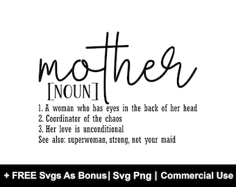 Mother's Day Svg, Mom Definition Svg, Gift for Mom, Decal,  Svg Files for Cricut, Mother's Day Gift Design