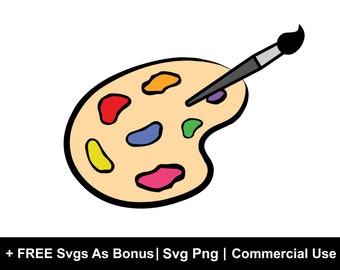 Artist Paint Palette SVG, Paint, Brush, Artist, Palette, Vinyl and ...
