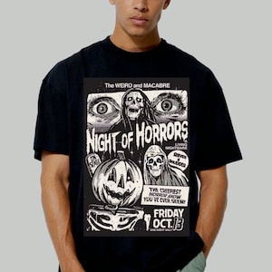 Night Of Horrors Shirt, Creep Show T-shirt, The Weird And Macabre Tee Shirt, Goth Lovers T-shirt, Unisex Heavy Cotton Tee