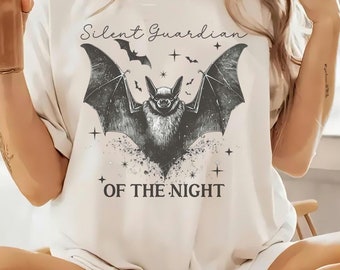 Tortured Poet T-shirt, Silent Guardian Of The Night, Edgar Allan Poe Shirt, Goth Tee Shirt, Gothic Lover