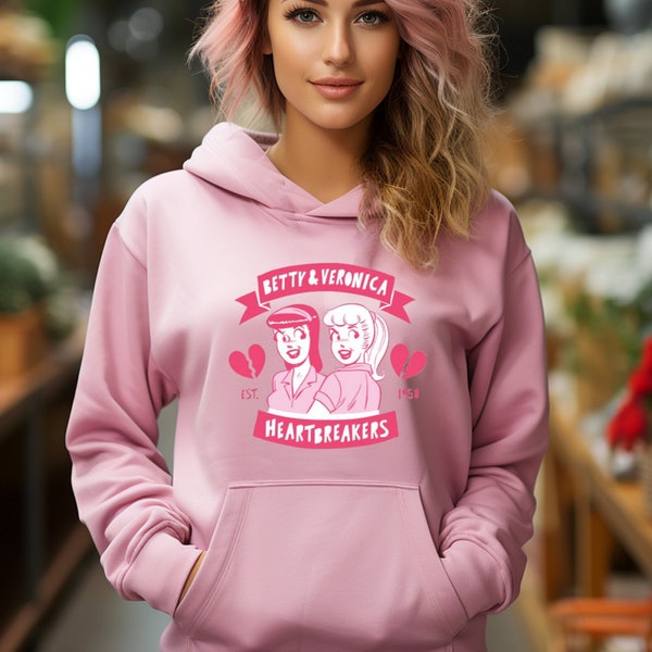 Betty and Veronica Hoodie - Archie Comics Sweatshirt - Heavy Blend Hooded Sweatshirt / Womens Shirt