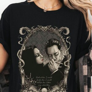 Gothic Romance Lovers Shirt, Unisex Heavy Cotton Tee image 1