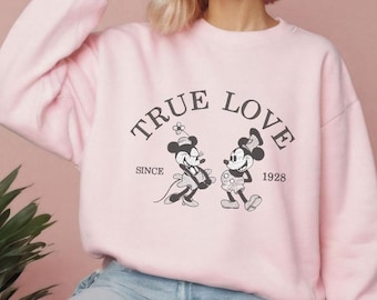 True Love Sweatshirt, Iconic Mouse sweater, Steamboat Willie, Cozy Unisex Crewneck, Anniversary Apparel, Everyday Comfort