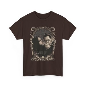 Gothic Romance Lovers Shirt, Unisex Heavy Cotton Tee Dark Chocolate