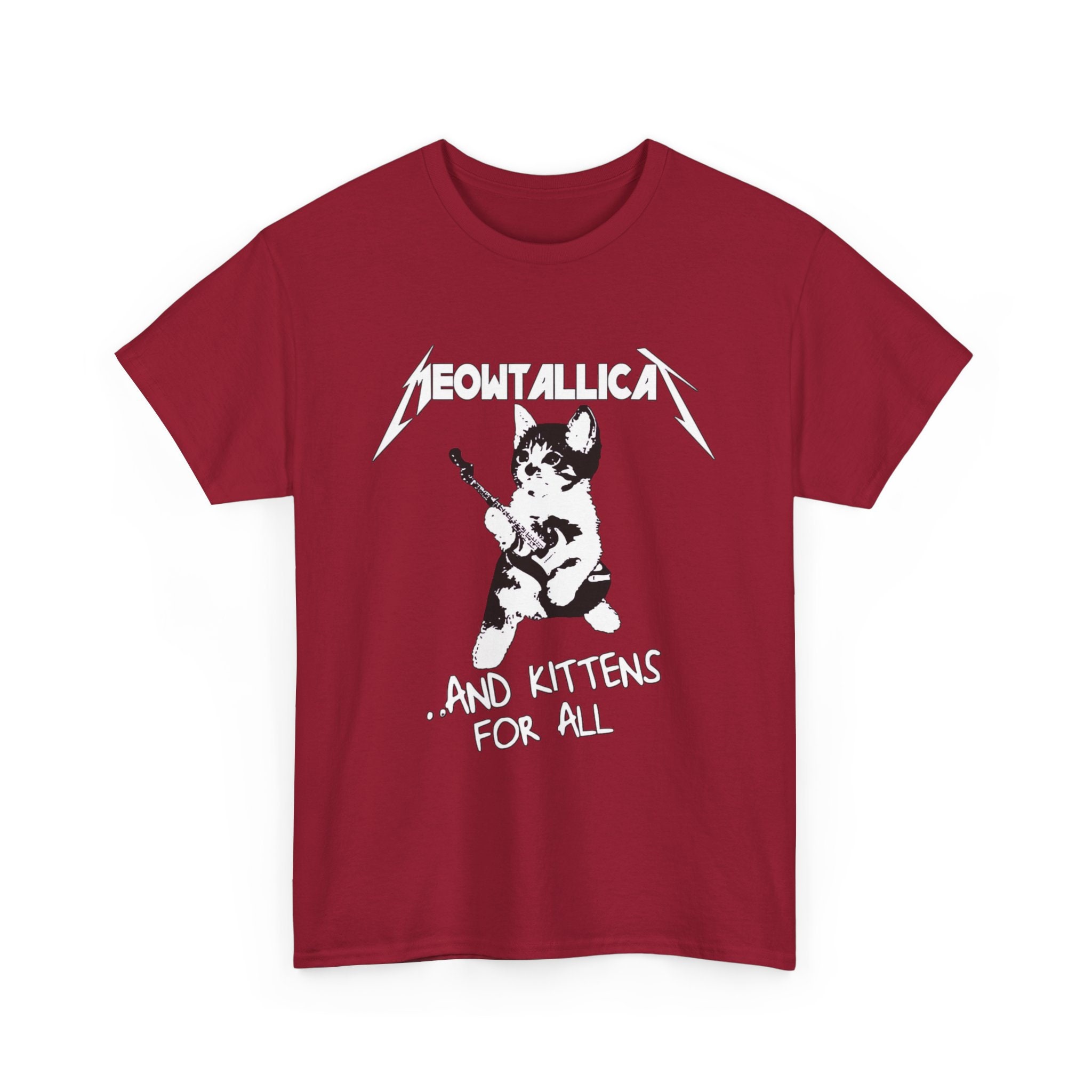 Meowtallica 猫Tシャツ　サイズL Meowtallica Cat T-shirt, Rock Band Kittens for All - Etsy