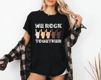 We Rock Together T-shirt - Equality Shirt Unisex Softstyle T-Shirt